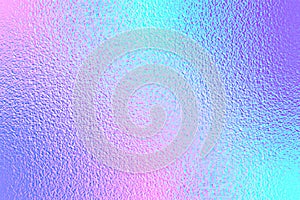 Holographic foil texture. Holograph iridescent background. Gradient rainbow pattern. Dreamy pink color. Pearlescent paper. Holo bg