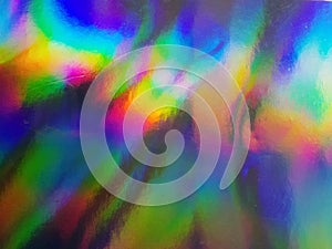 Holographic Foil texture. Rainbow magic background. photo