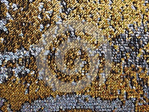 Holographic golden and silver sequins