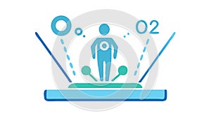 Holographic Human Interface: AI Interaction Future Technology, vector design Generative AI