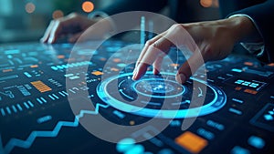 Holographic Interface of AI Monitoring Dashboard UI Only