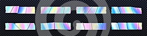 Holographic iridescent adhesive wrinkled tape