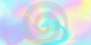 Holographic iridescent background or holograph foil texture, vector abstract pattern. Iridescent holographic rainbow colors photo