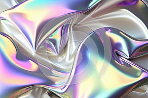 Holographic metallic gradient texture Background, Generative Ai