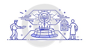 Holographic Planning Interface, Advanced Data Visualization, vector design Generative AI