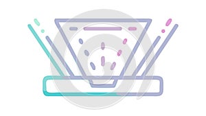 Holographic Projector Icon Vector Future Technology Display Concept vector design Generative AI