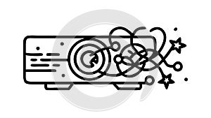 Holographic Projector Tech: Future of Visual Displays, vector design Generative AI