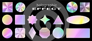 Holographic Silver shiny foil in different frames and forms