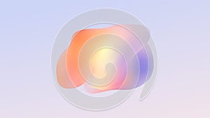 holographic soft blur shape on pastel gradient. photo