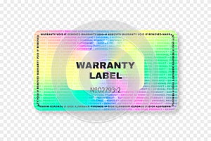 Holographic sticker mockup. Foil holographic sticker and label. Tamper evident warranty seal mockup. Hologram sticker and badge in