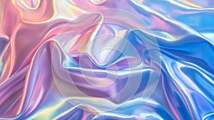 Holographic waved silk background