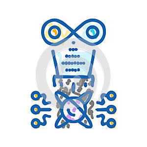 holography quantum technology icon doodle illustration