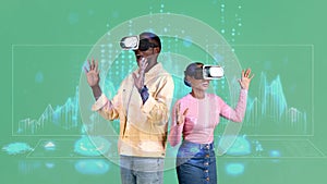 Holography of simulation over excited black couple using vr glasses