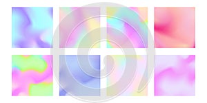 Holography vector card background set