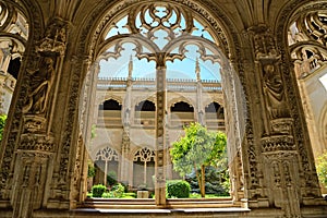 Hols of Claustro de Saint Juan de los Reyes in Toledo, Spain. photo