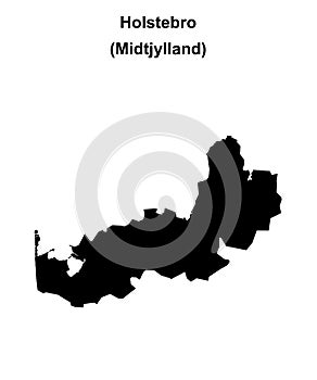 Holstebro outline map