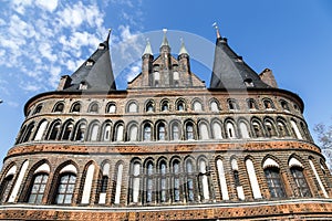 The Holsten Gate (Holstentor) in LÃ¼beck