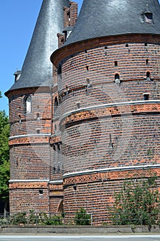 Holsten Gate, landmark of the Hanseatic city of LÃ¼beck