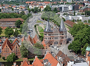 The Holsten Gate in Luebeck