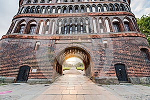 Holsten Gate in Luebeck, Germany