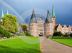 Holsten Gate, Luebeck, Germany, Europe, Europe