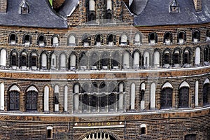 Holstentor in the old town of the hanseatic city of Lübeck