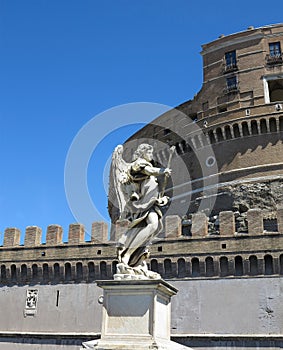 Holy Angel Castle Castel Sant`Angelo in Rome, Italy. Rome arch