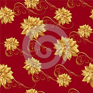 Holy background illustration of poinsettias