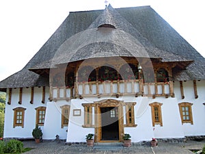 The Holy Barsana Monastery, made of stone and wood, Maramures County