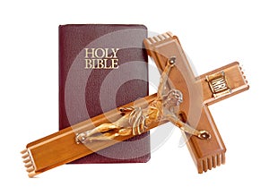 Holy Bibile with Crucifix photo