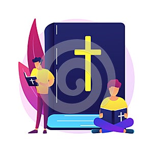 Holy bible abstract concept vector illustration.