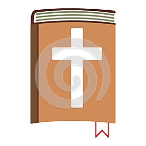 Holy Bible cartoon icon. Isolated vector illustration