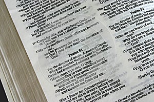 Sacra Bibbia salmo 51 