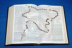 Holy Bible and Rosary