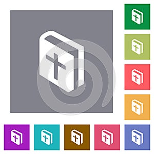 Holy bible square flat icons