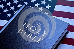 Holy Bible & United States Flag