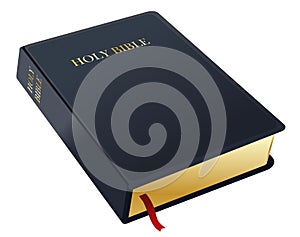 Holy Bible on white background