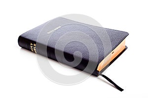 Holy Bible on white with Copy Space