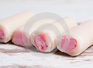 Holy bones on wooden background