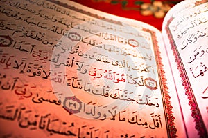 The Holy Quran. Verses in the holy Quran