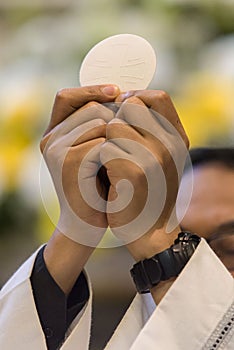 The Holy Bread during the Communion
