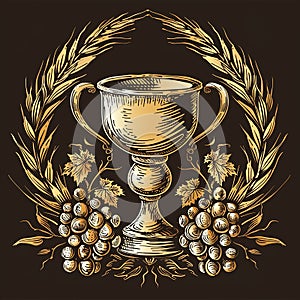 holy communion composition square illustration