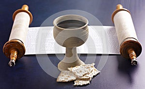 The Holy Communion with a Hebrew Torah Scroll