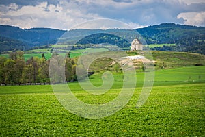 Holy cross baroque little chapel on the hill Siva Brada