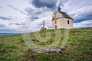 Holy cross baroque little chapel on the hill Siva Brada