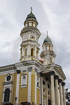 Holy Cross Cathedral is a Greek Catholic cathedral of Eparchy of Mukachevo in Uzhhorod, Ukraine