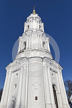 Holy Cross Exaltation Monastery . Bell tower. Poltava. Ukraine.