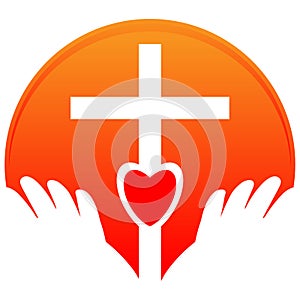 Holy cross logo - illustration on white background photo