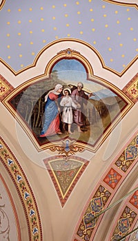 Holy Family, fresco in the church of Saint Matthew in Stitar, Croatia