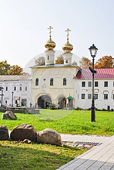 Holy gates of the Tikhvin Assumption Monastery of the Theotokos